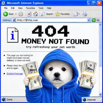 Meme: 404 money not found