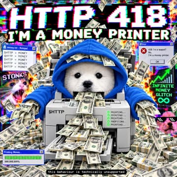 Meme: HTTP 418 I am a money printer